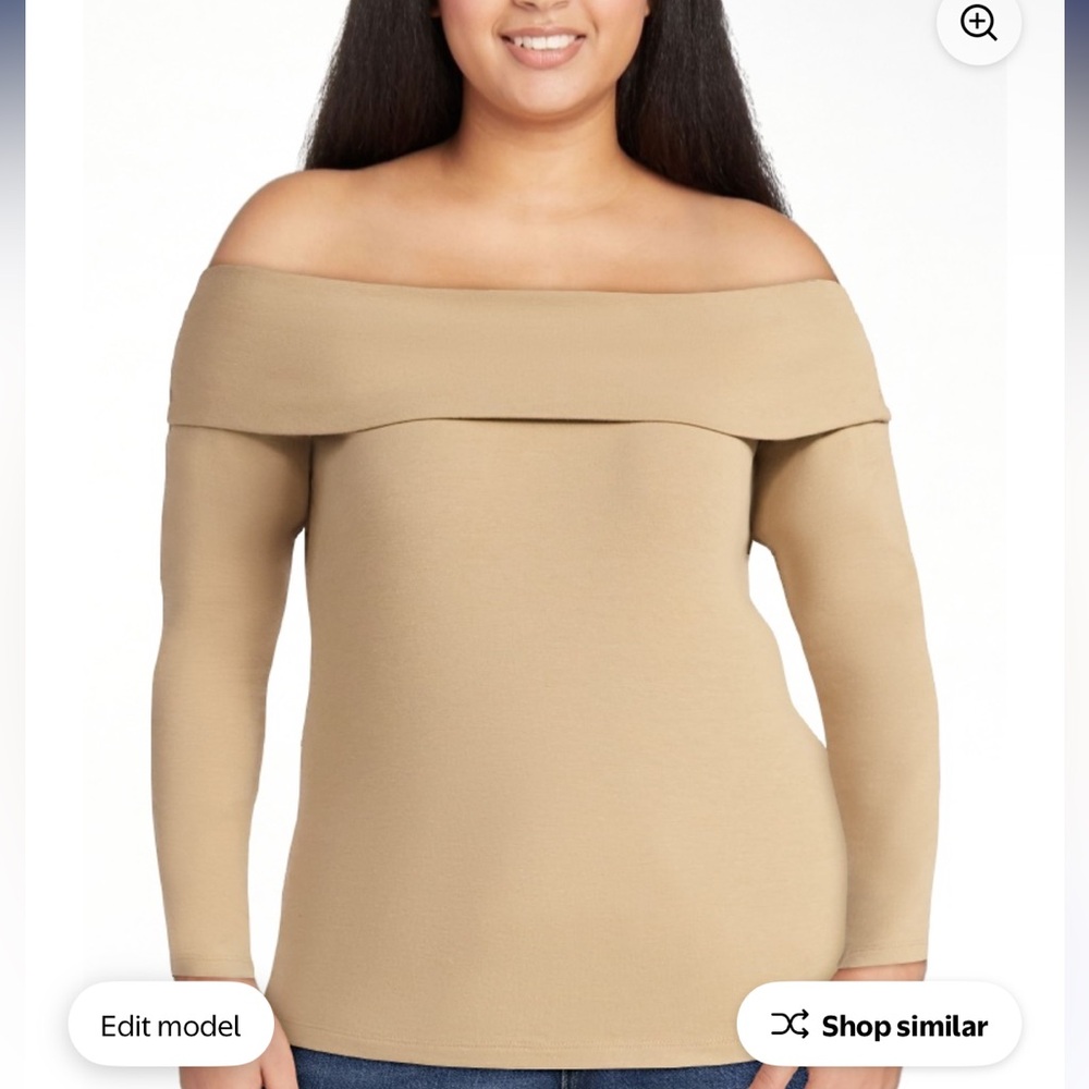 Cozy Off-Shoulder Beige Sweater